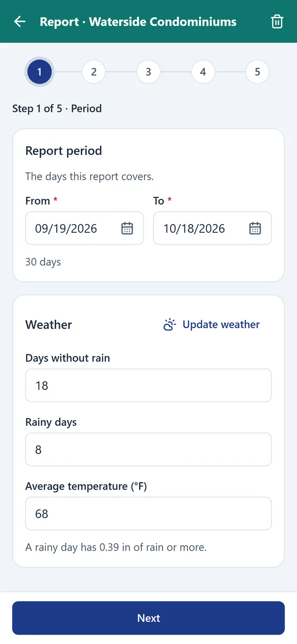 Report wizard